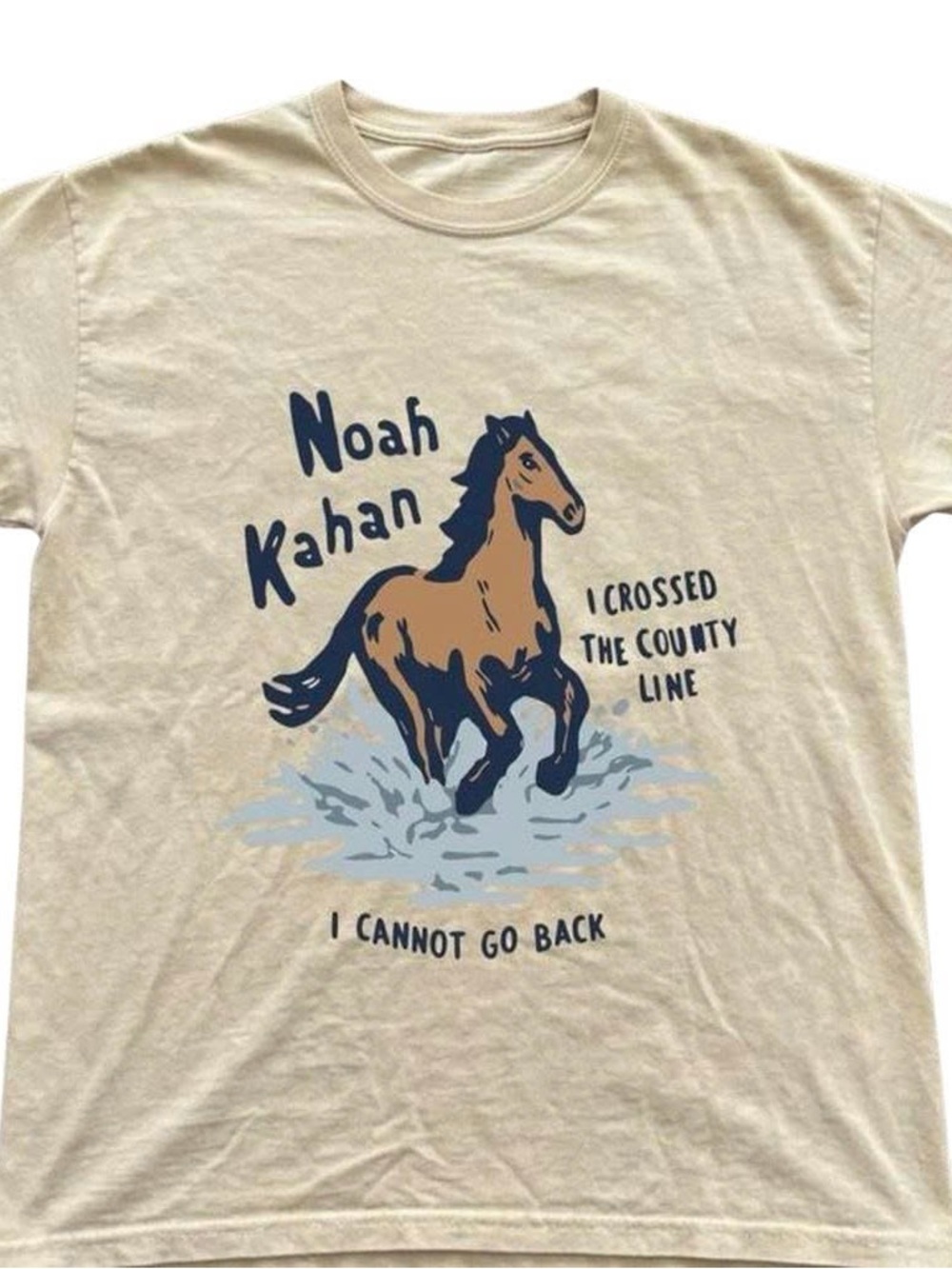Beige Horse Graphic Tee